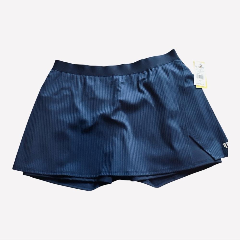 Eleven by Venus Williams Admiral Navy Ribbed Tennis Skirt Skort XL & XXL